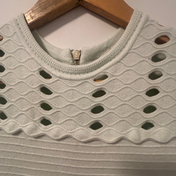 Ted Baker Light Green Textured Mini Dress - Picture 3 of 16